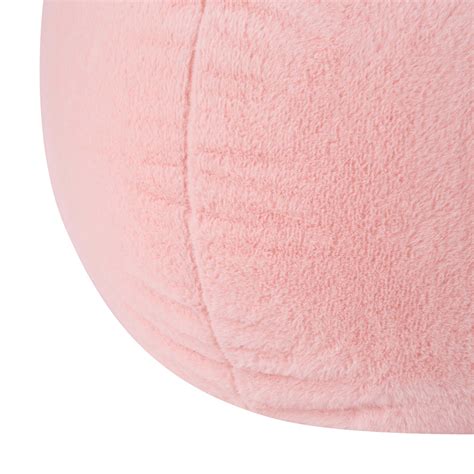 pink faux fur bean bag